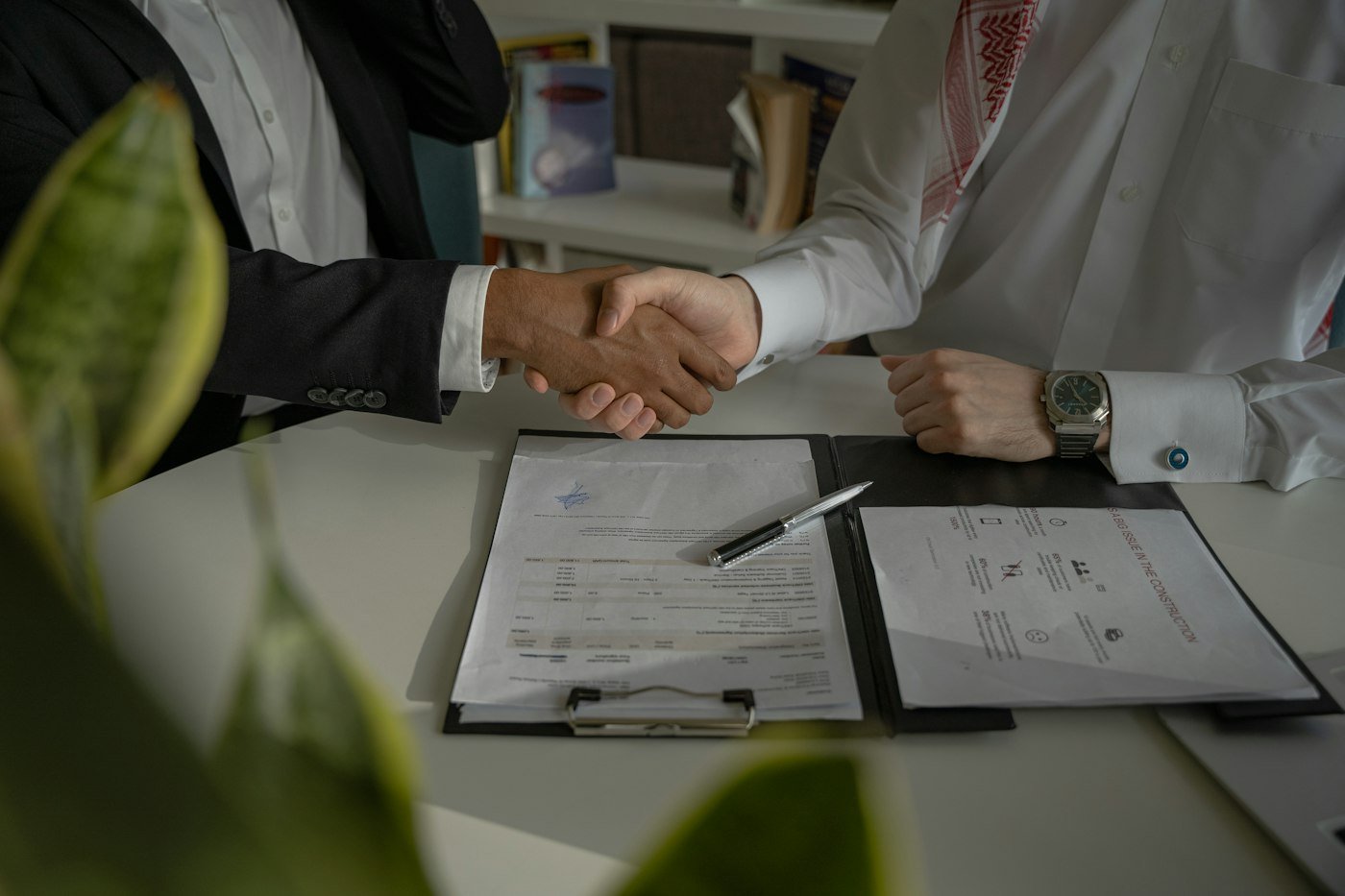 Handshake over project documents